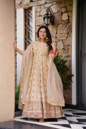 Designer Faux Georgette Embroidered Top with Micro Cotton Pants Set